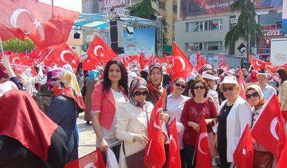 BAFRA HABER-Bafra Ak Kadınlar Mitinge Tam Kadro Katıldı