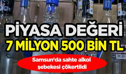 Samsun’da sahte alkol şebekesi çökertildi
