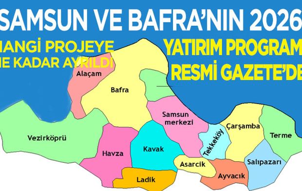 Samsun ve Bafra’da Hangi projeye ne kadar ödenek ayrıldı?