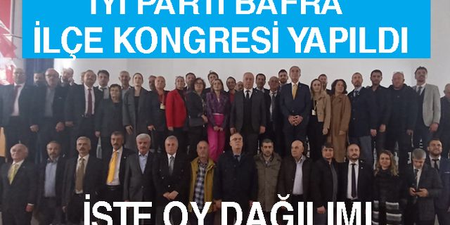 İYİ parti Bafra İlçe Kongresi yapıldı