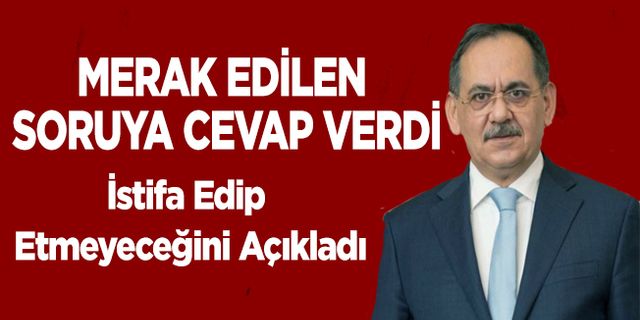 Samsun Büyükşehir Belediye Başkanı Demir İstifa Edip Etmeyeceğini Açıkladı