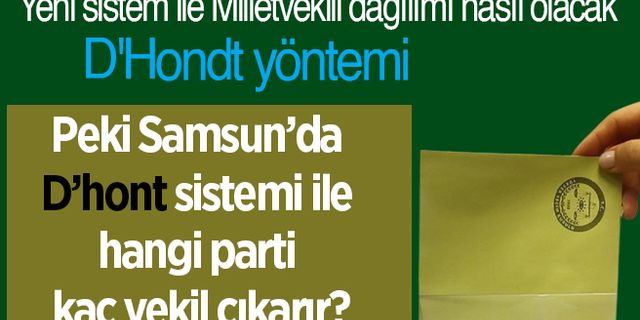 Samsun’da Milletvekili Dağılımı nasıl olacak?