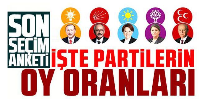 İşte parti parti oy oranları...