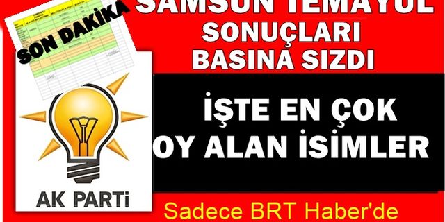 Samsun AK Parti'de temayül yoklamasında en çok oy alan isimler belli oldu!