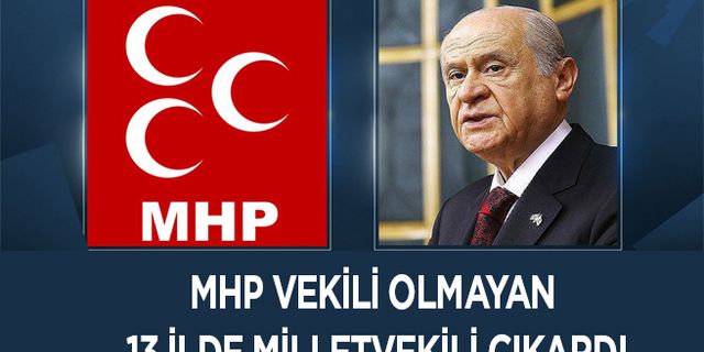 MHP vekil olmayan 13 ilde milletvekili çıkardı