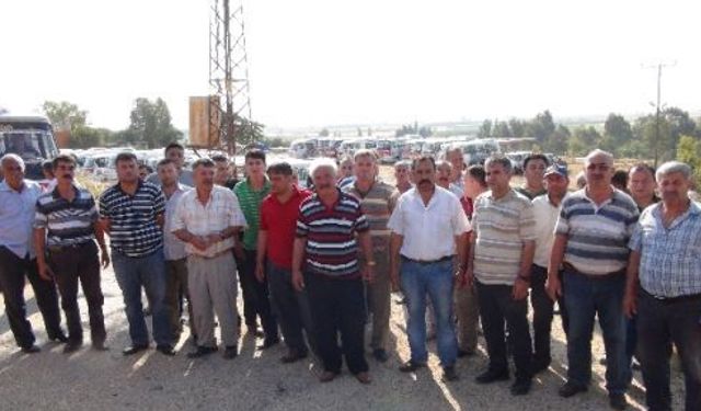 Silifke'de Minibis Şoförlerinin Protesto Eylemi 