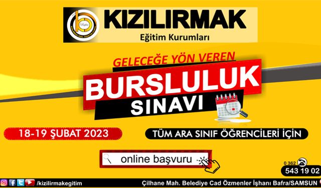 Kızılırmak Eğitim Kurumları Bursluluk sınavı