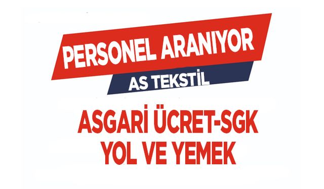 As Tekstil Personel Arıyor