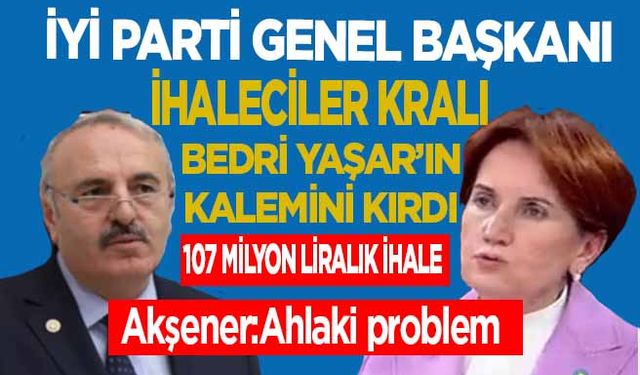 İYİ Parti Genel Başkanı Meral Akşener;Ahlaki Bulmuyorum…