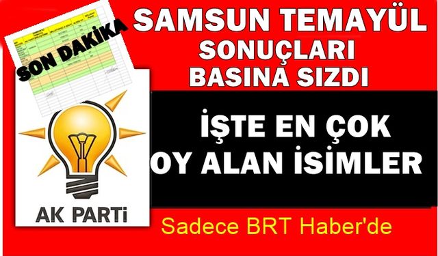 Samsun AK Parti'de temayül yoklamasında en çok oy alan isimler belli oldu!