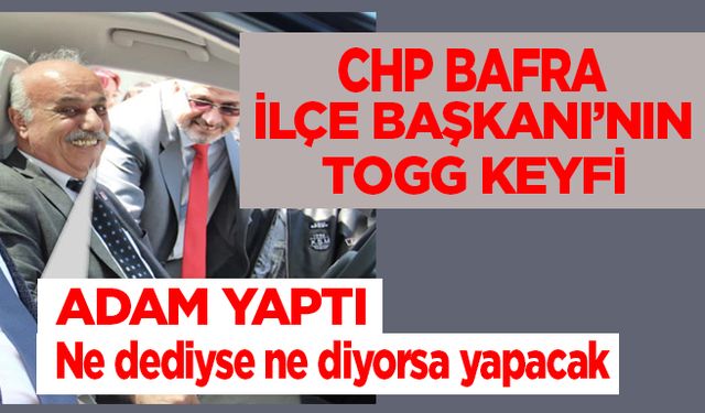 Bafra’da Başkan Perçin’in Togg Keyfi