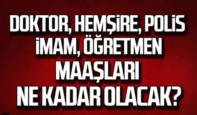 Memur ve emekli zammı kesinleşti! Doktor, hemşire, polis, imam, öğretmen maaşları ne kadar olacak?