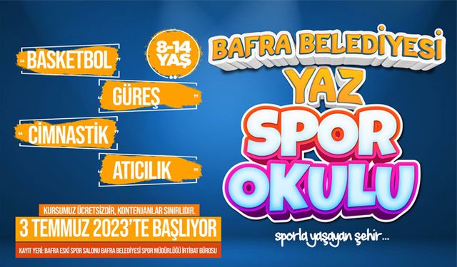 Yaz Spor Okulları Kayıtları Başladı