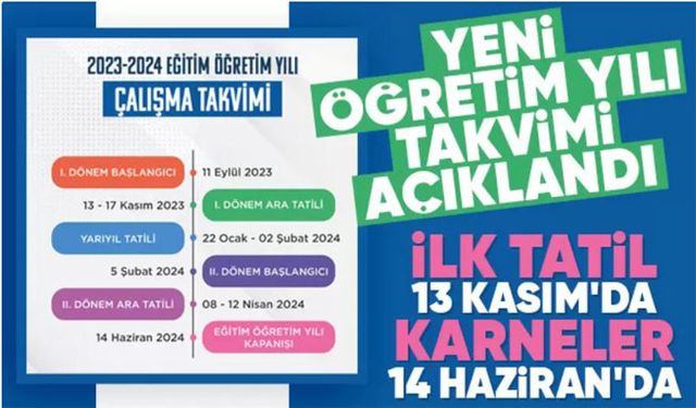 2023-2024 Eğitim Yılı Sömestr tatili tarihleri belli oldu!