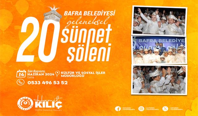 20.Geleneksel Sünnet Şöleni Başvuruları Başladı