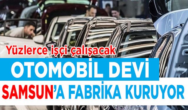 Dünya devi Samsun'da otomobil fabrikası kuruyor