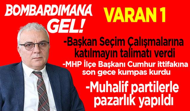 Günüm Bombası;MHP İl Başkanı Seçim Çalışmalarına katılmayın talimatı verdi…