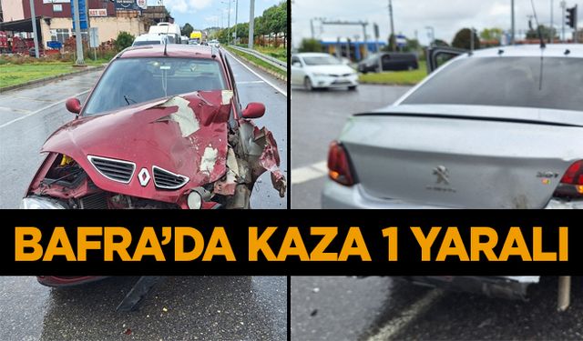 Bafra'da Kaza 1 Yaralı