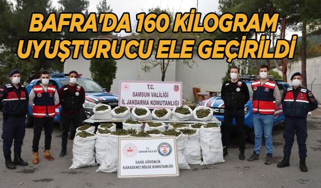 Bafra'da 160 kilogram uyuşturucu ele geçirildi