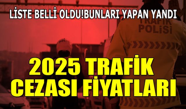 2025’in trafik cezaları ne kadar? Hepsine yüzde 50 zam gelecek...