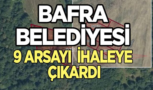 Bafra Belediyesi 9 arsayı ihaleye çıkardı.