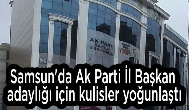 Samsun'da Ak Parti İl Başkan adaylığı için kulisler yoğunlaştı.