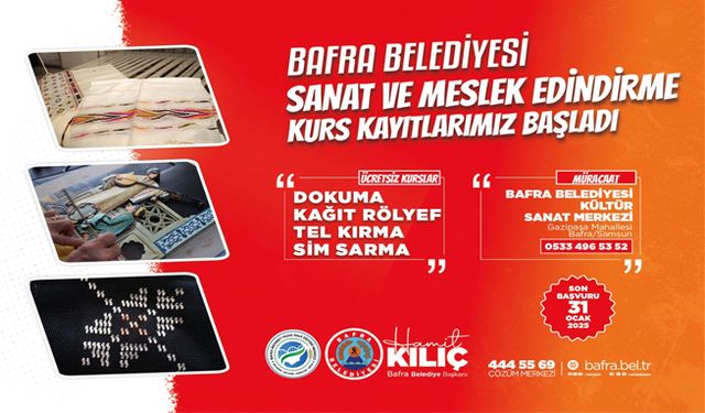 Kültür, Sanat Ve Meslek Edinme Kurs Kayıtları Başvuruları Başladı