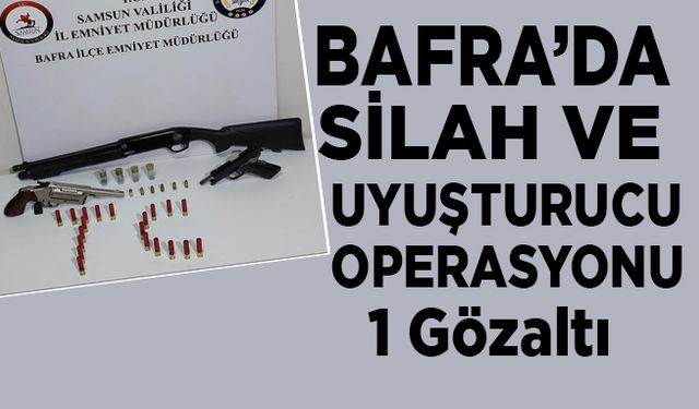 Bafra'da Silah ve Uyuşturucu Operasyonu: 1 Gözaltı