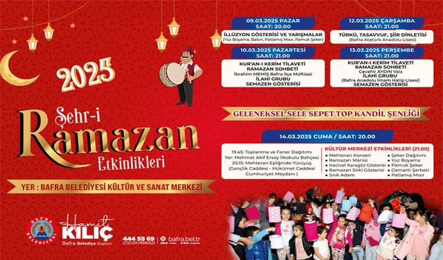 Bafra Belediyesi'nden Dolu Dolu Ramazan Programı
