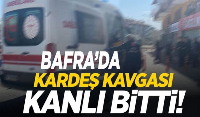 Bafra'da kardeş kavgası kanlı bitti.