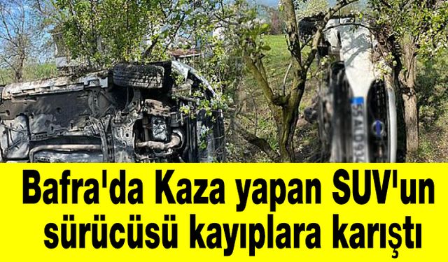 Bafra'da Kaza,Araç tarlaya devrildi