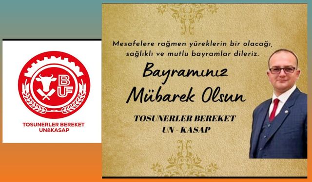 Tosuner'den kurbanBayramı Mesajı