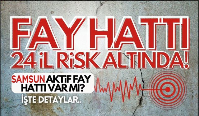 Fay Hattı Risk! 24 il risk altında! Aktif fay hatları var!