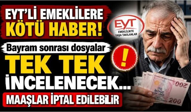 Eyt'li Emeklilere Kötü Haber!