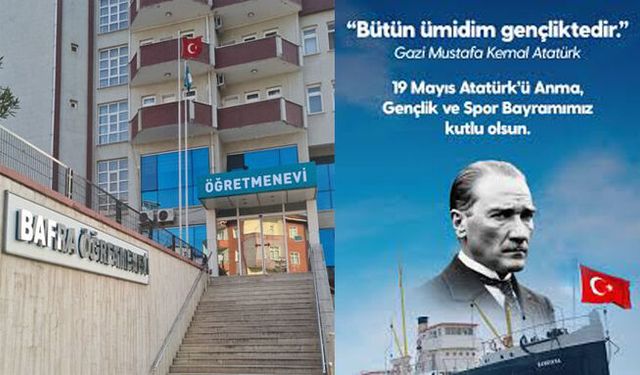 Bafra Öğretmenevi'nden 19 Mayıs Mesajı