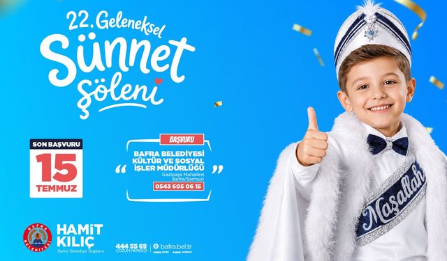 22. Geleneksel Sünnet Şöleni Başvuruları Başlıyor