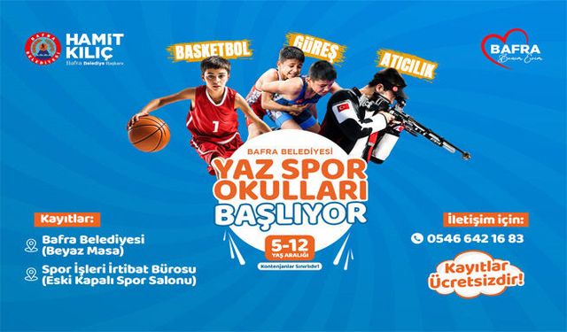 Ücretsiz Yaz Spor Okulları İçin Kayıt Zamanı