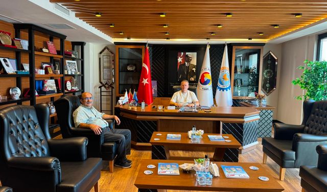 Bafra Dedeli Tarım Meslek Lisesi Müdürü Fazlı Akyüz’den Bafra TSO’ya Ziyaret
