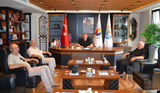 Yaşar Buharalıoğlu, Bülent Arslan ve Ali Rıza Keçeli’den Başkan Serdal Sefa Kocabaş’a Ziyaret