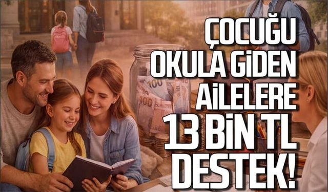 Annelere 13 bin TL destek!