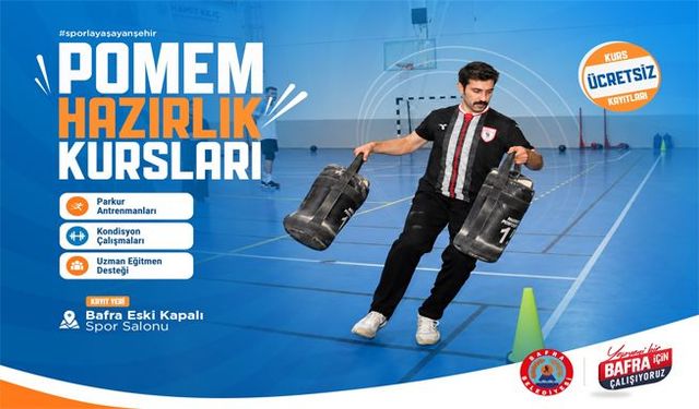Bafra Belediyesi Pomem Hazırlık Kurslarında Kayıtlar Başladı