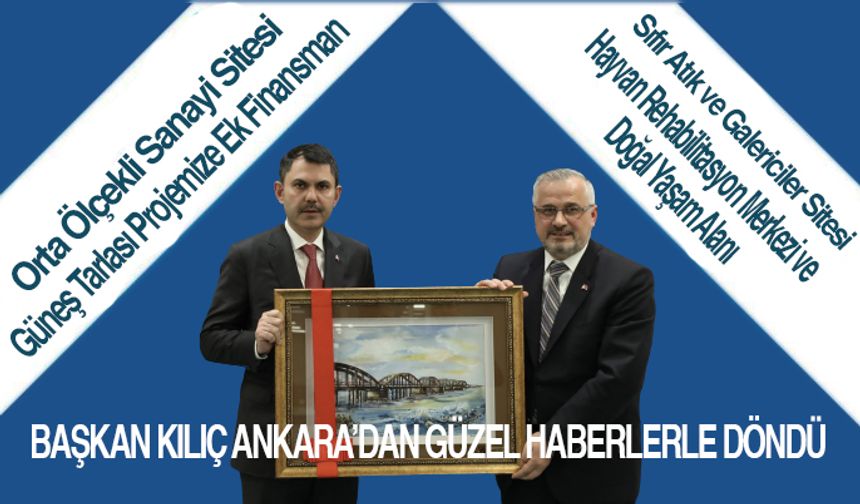 Başkan Kılıç Ankara’dan Güzel Haberlerle Döndü