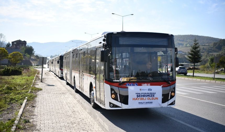 BÜYÜKŞEHİR’İN YENİ OTOBÜSLERİ SAMSUN’A ULAŞTI!