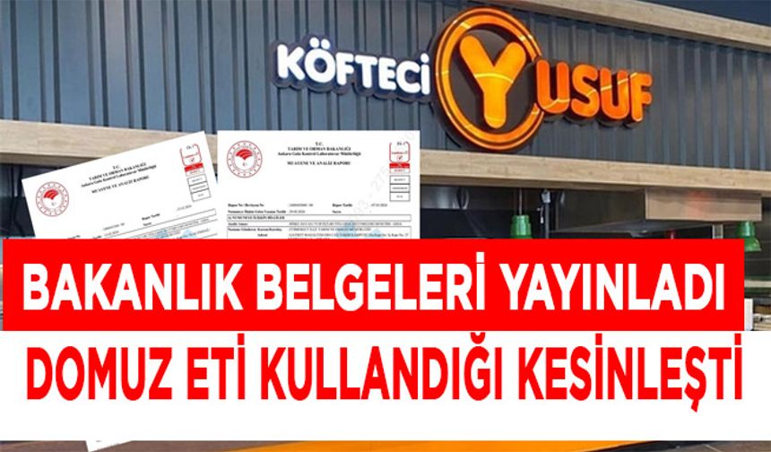 Köfteci Yusuf'un domuz eti kullandığı kesinleşti