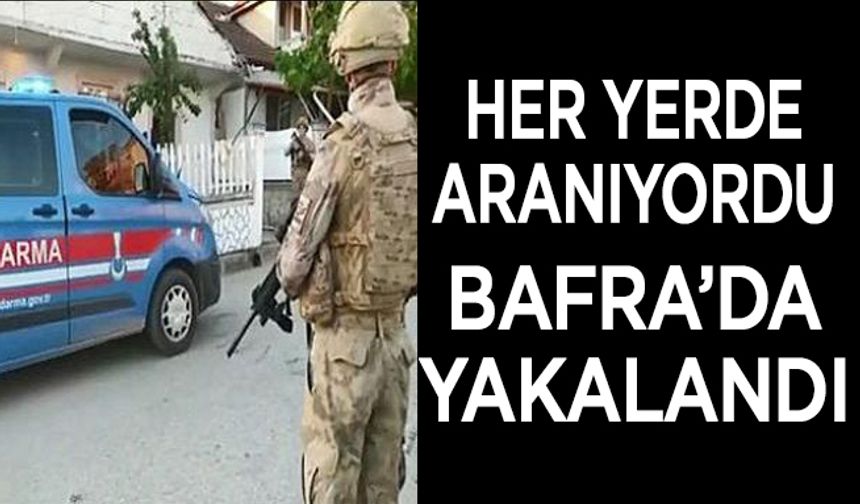 Bafra'da 9 yıl 2 ay hapis cezası bulunuyordu yakalandı