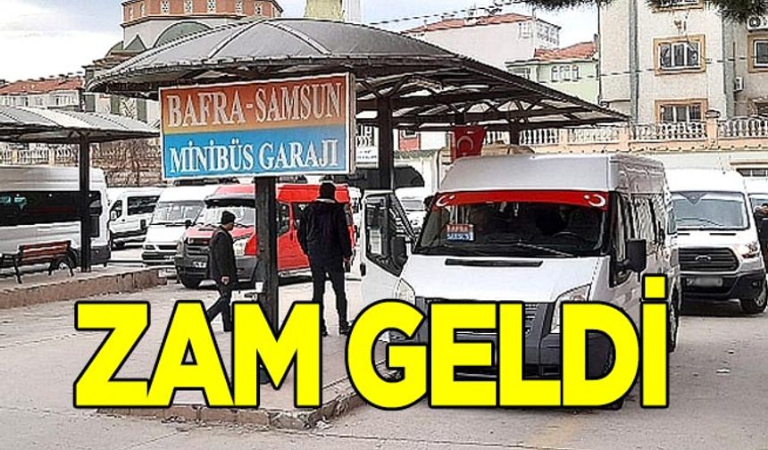 Bafra-Samsun Minibüs Ücretlerine Zam geldi