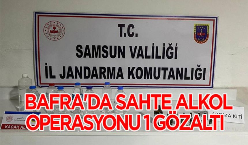 Bafra'da sahte alkol operasyonu 1 gözaltı