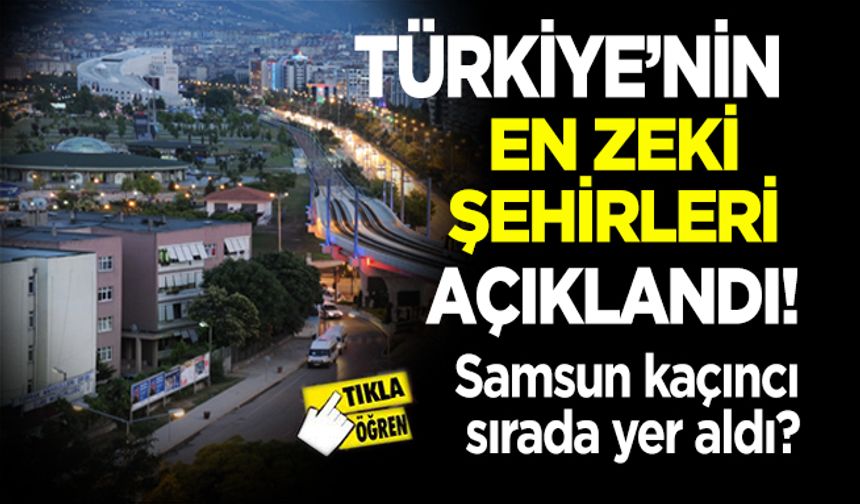 Türkiye’nin en zeki şehirleri açıklandı! Samsun kaçıncı sırada yer aldı?