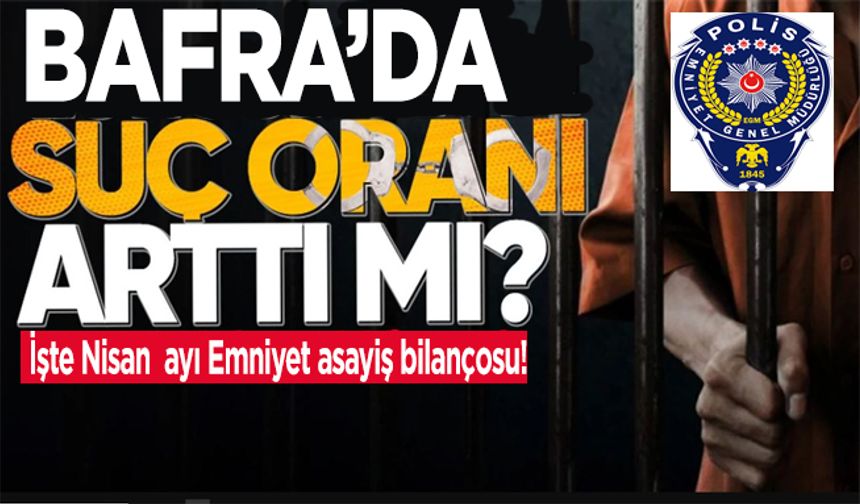 Bafra’da suç oranı ne düzeyde? İşte Nisan  ayı Emniyet asayiş bilançosu!