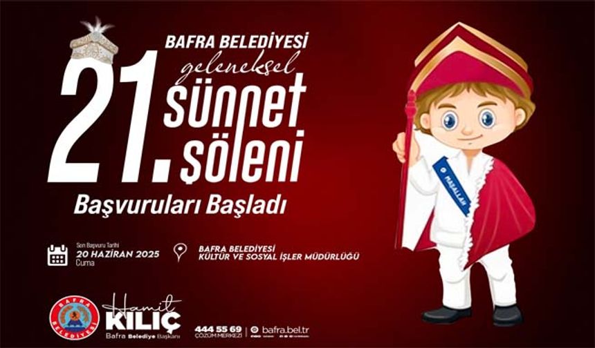 21. Geleneksel Sünnet Şöleni Başvuruları Başladı